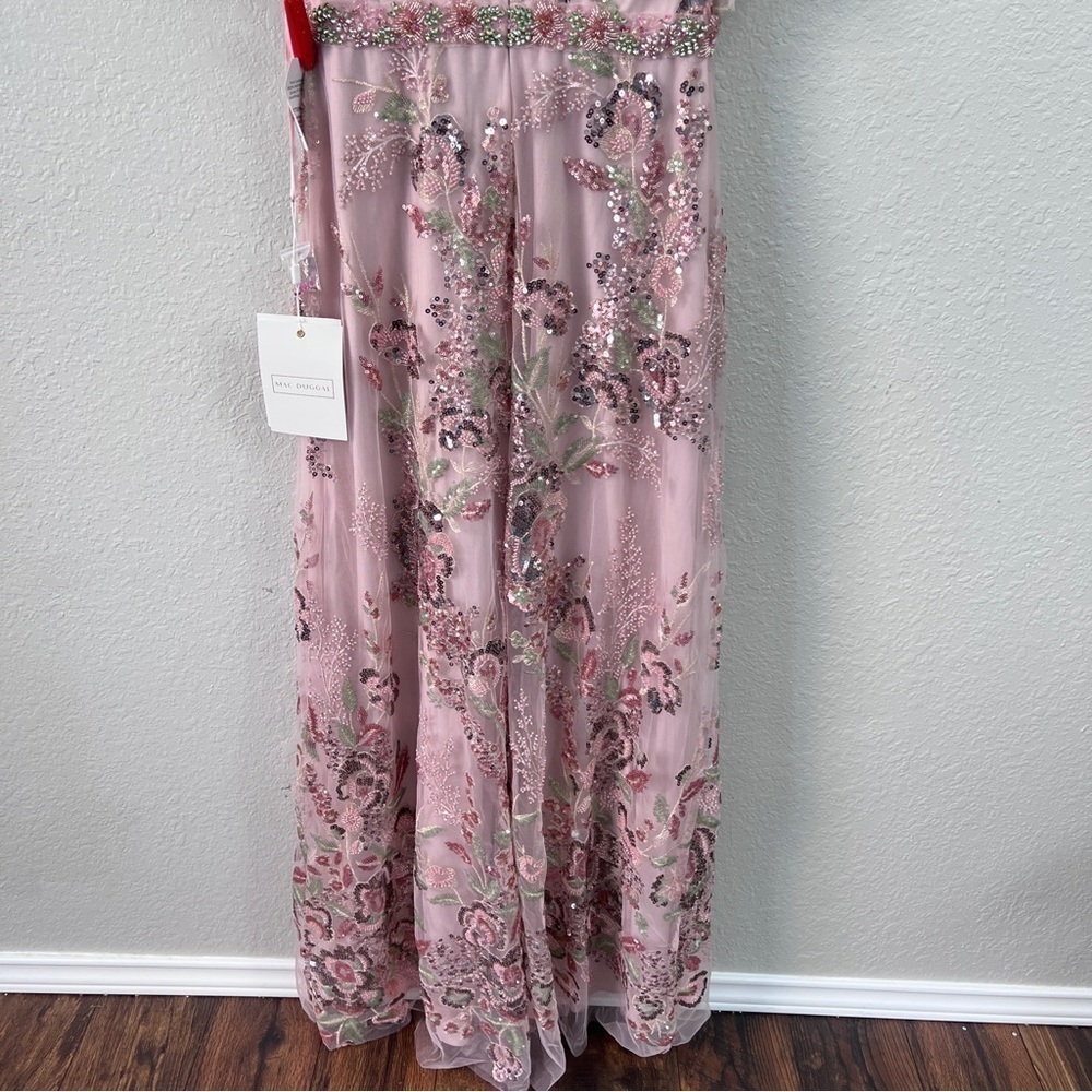 NEW $598 MAC DUGGAL 67880 FLORAL EMBELLISHED SHORT SLEEVE GOWN SIZE 8 - Picture 15 of 17
